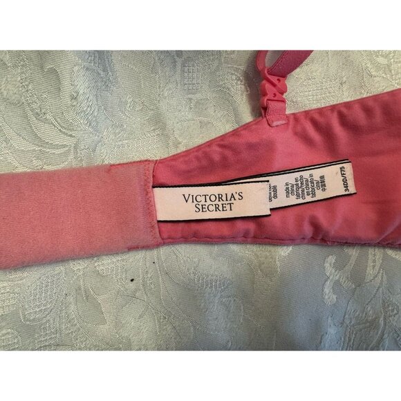 Victoria's Secret Bra 34DD Body By Victoria Unlined Demi Pink‎ Lace Lingerie - Picture 9 of 9